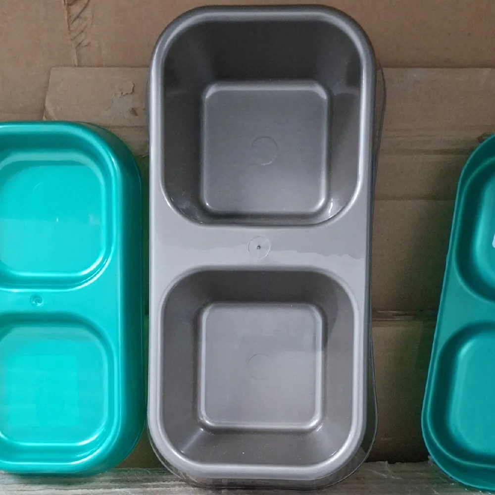 Bundle Of 3 Bowls: Gray and Teal Dog Bowl Set